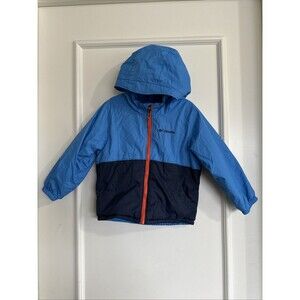 Columbia Boys Size 3T Reversible Jacket Blue Baby Coat Lightweight Toddler